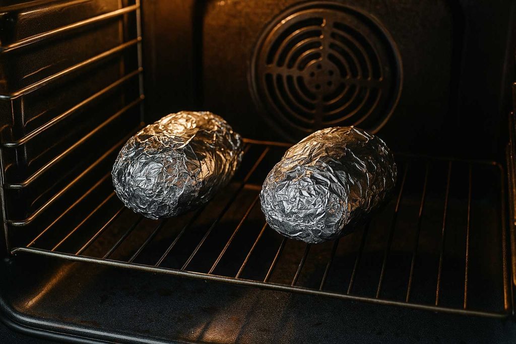Baked potatoes in oven electrical appliance repair